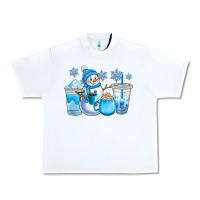White winter snowman coffee cups Urban Heavy Tee - CowGirlArtShop