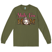 Army Green Shih Tzu Mom Long Sleeve Tee - Jasminsmagicworld