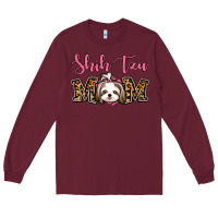 Burgundy Shih Tzu Mom Long Sleeve Tee - Jasminsmagicworld