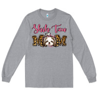 Heather Grey Shih Tzu Mom Long Sleeve Tee - Jasminsmagicworld