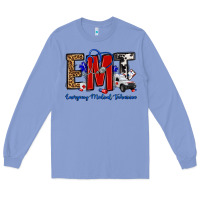 Colony Blue emt emergency medical technician Long Sleeve Tee - OliviaCreatesArt