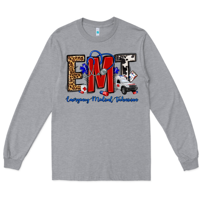 Emt Emergency Medical Technician Long Sleeve Tee by OliviaCreatesArt | Teevron