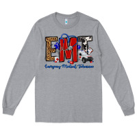 Heather Grey emt emergency medical technician Long Sleeve Tee - OliviaCreatesArt