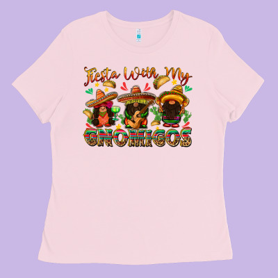Fiesta With My Gnomigos Ladies Tee Designed By Texasbilliewilder