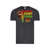 Vintage Black juneteenth breaking every chain since 1865 woman f Vintage Tee - CowGirlArtShop