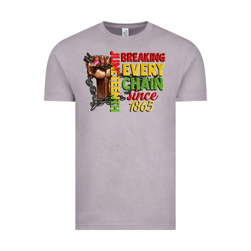 Juneteenth Breaking Every Chain Since 1865 Woman F Vintage Tee by CowGirlArtShop | Teevron