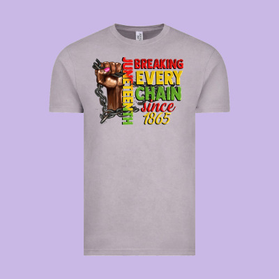 Juneteenth Breaking Every Chain Since 1865 Woman F Vintage Tee Designed By Cowgirlartshop