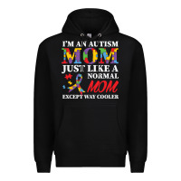 Black LIL Autism Mom Premium Hoodie - CowhideDigitalArt