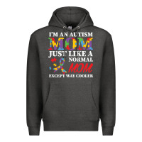 Charcoal Heather LIL Autism Mom Premium Hoodie - CowhideDigitalArt