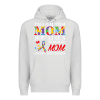 Dove Grey LIL Autism Mom Premium Hoodie - CowhideDigitalArt