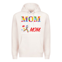 Pale Pink LIL Autism Mom Premium Hoodie - CowhideDigitalArt