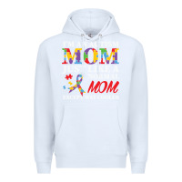 White LIL Autism Mom Premium Hoodie - CowhideDigitalArt