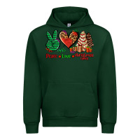 Forest Green peace love Christmas cakes Urban Hoodie - AdoDesignShop