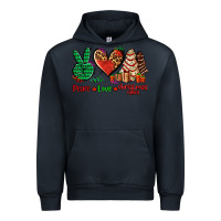 Navy peace love Christmas cakes Urban Hoodie - AdoDesignShop