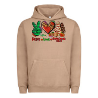 Pigment Burro peace love Christmas cakes Urban Hoodie - AdoDesignShop
