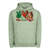 Peace Love Christmas Cakes Urban Hoodie | Teevron