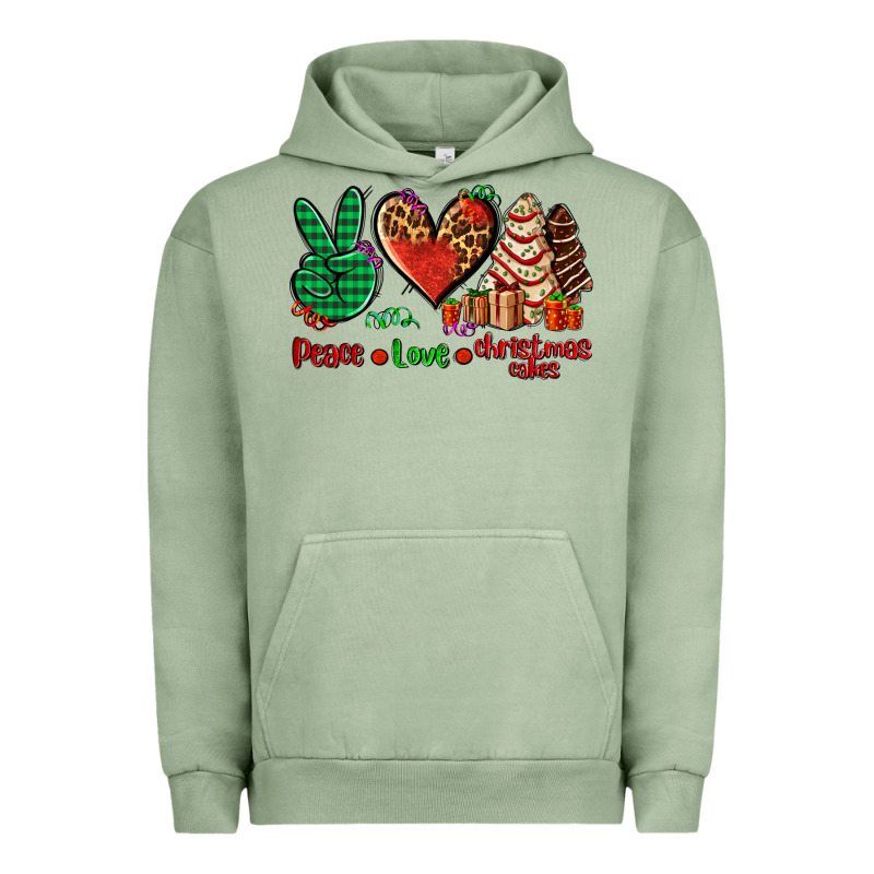 Peace Love Christmas Cakes Urban Hoodie by AdoDesignShop | Teevron