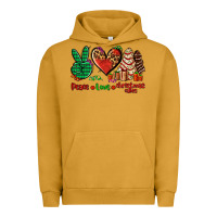 Pigment Peanut Butter peace love Christmas cakes Urban Hoodie - AdoDesignShop