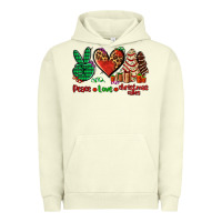 Pigment Pistachio peace love Christmas cakes Urban Hoodie - AdoDesignShop