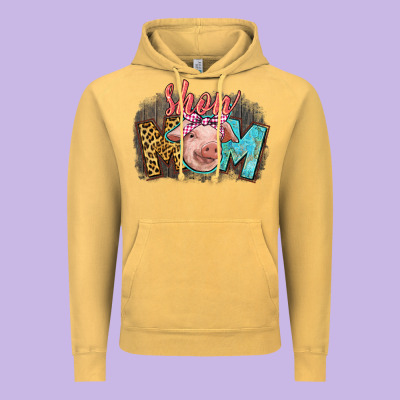 Show Mom Pig Vintage Hoodie Designed By Cowgirlartshop