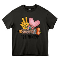 Asphalt peace love 1st grade Heavy Core Tee - JahusDesignShop