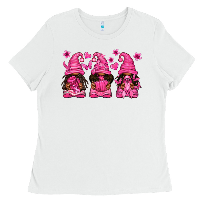 Breast Cancer Afro Gnomies Ladies Tee by texasbilliewilder | Teevron