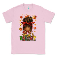 Bubblegum Pink merry and bright christmas afro messy bun Classic Tee - texasbilliewilder