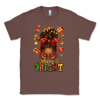 Chestnut merry and bright christmas afro messy bun Classic Tee - texasbilliewilder