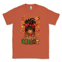 Copper merry and bright christmas afro messy bun Classic Tee - texasbilliewilder