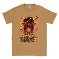 Toasted Coconut merry and bright christmas afro messy bun Classic Tee - texasbilliewilder