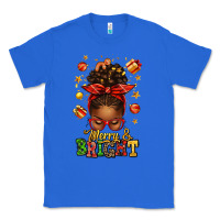 True Royal merry and bright christmas afro messy bun Classic Tee - texasbilliewilder