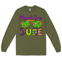 Army Green mardi gras dude olivia Long Sleeve Tee - OliviaCreatesArt