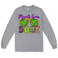 Heather Grey mardi gras dude olivia Long Sleeve Tee - OliviaCreatesArt