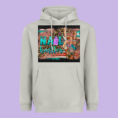 Nail Hustler Tumbler Heavyweight Hoodie Designed By Barkaloodesign