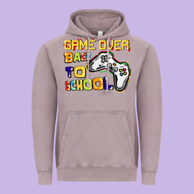 Game Over Back To School Vintage Hoodie Designed By Cowgirlartshop
