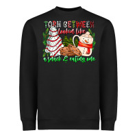 Black Torn Between Looking Like A Snack Eating One Heavyweight Sweatshirt - CowhideDigitalArt