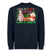 Navy Torn Between Looking Like A Snack Eating One Heavyweight Sweatshirt - CowhideDigitalArt