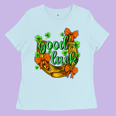 St.patricks Good Luck Ladies Tee Designed By Nancycooperartshop