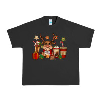 Pigment Black reindeer coffe cups christmas Urban Heavy Tee - CowGirlArtShop