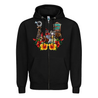 Black farm life chicken Zipper Hoodie - SublimationCraftShop