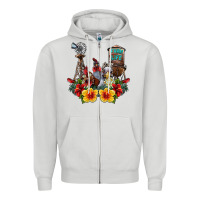 Dove Grey farm life chicken Zipper Hoodie - SublimationCraftShop