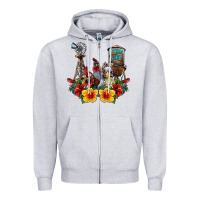 Heather Grey farm life chicken Zipper Hoodie - SublimationCraftShop