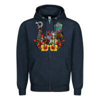 Navy farm life chicken Zipper Hoodie - SublimationCraftShop
