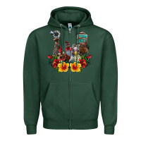 Sports Green farm life chicken Zipper Hoodie - SublimationCraftShop