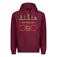Burgundy Check Tribe Called Quest Premium Hoodie - trangStudio