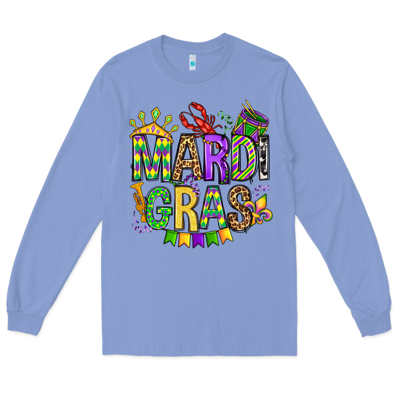 Mardi Gras Olivia Long Sleeve Tee by OliviaCreatesArt | Teevron
