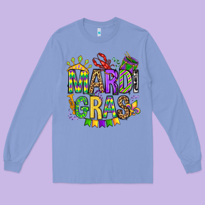 Mardi Gras Olivia Long Sleeve Tee Designed By Oliviacreatesart