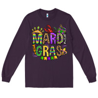 Plum mardi gras olivia Long Sleeve Tee - OliviaCreatesArt