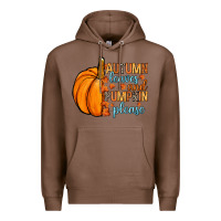 Chestnut Autumn leaves and pumpkin please Premium Hoodie - RanaPortraitStore