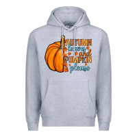 Heather Grey Autumn leaves and pumpkin please Premium Hoodie - RanaPortraitStore